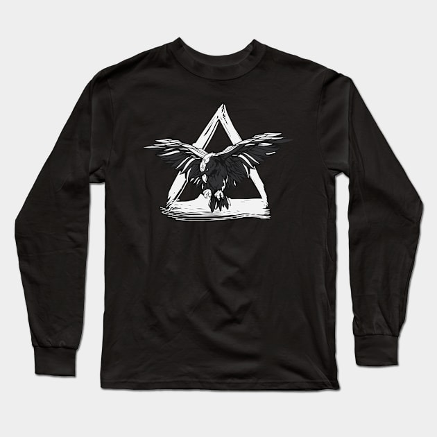 Viking Raven Long Sleeve T-Shirt by PlimPlom